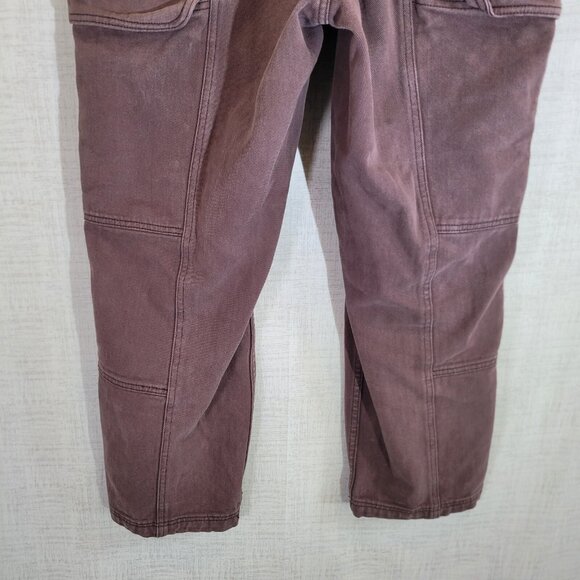 Pacsun Cargo Pants Womens Medium 30x27 Brown High Rise Elastic Waist Pockets - Picture 10 of 11